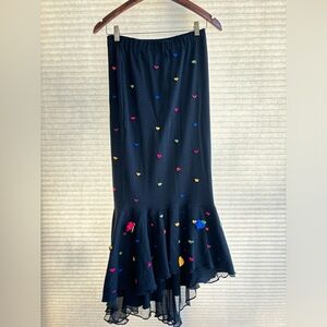 Maureene Keene NYC  Long Black  Skirt Women Size Medium Vintage